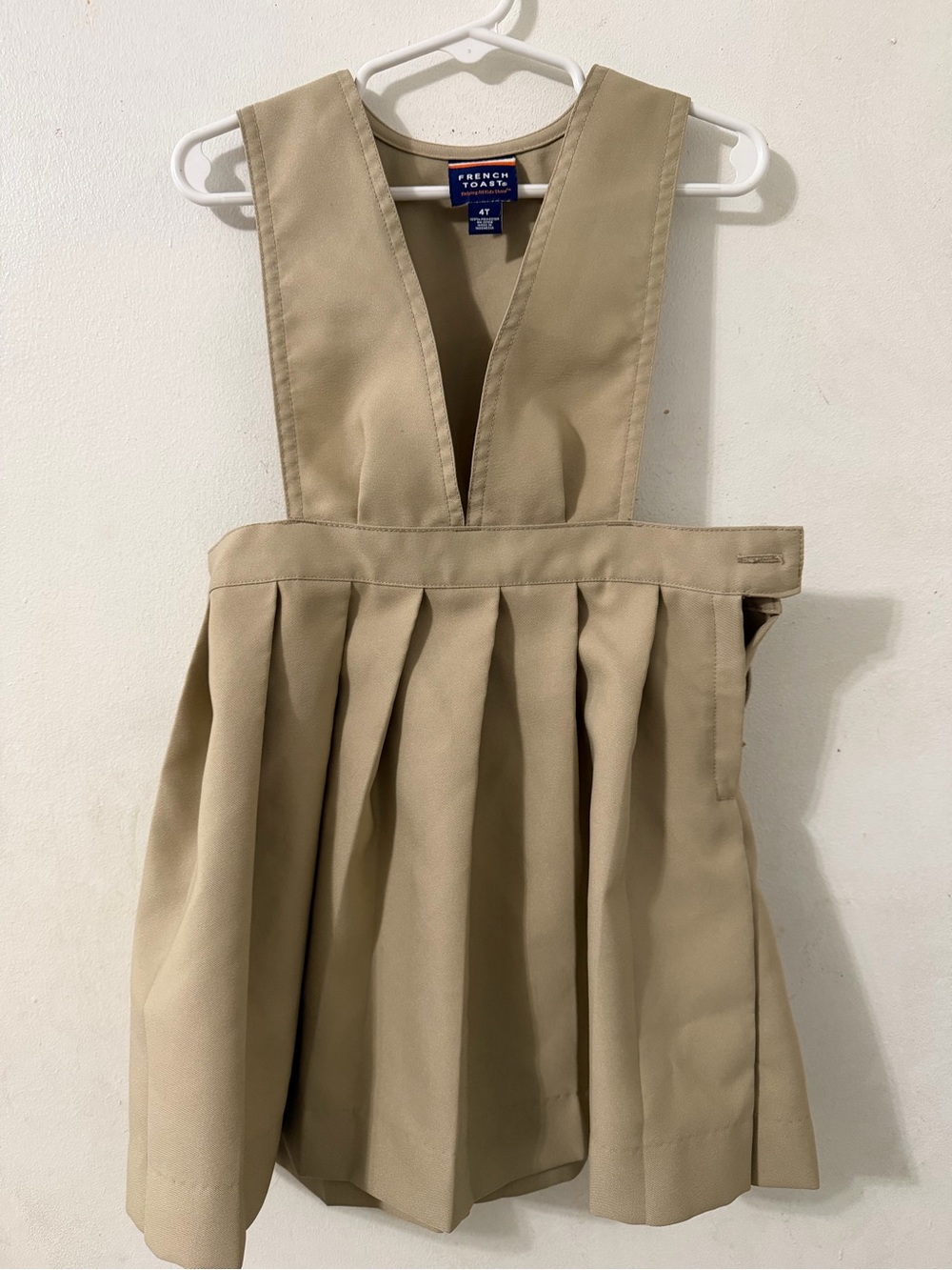 French Toast Tan School Jumper Dress